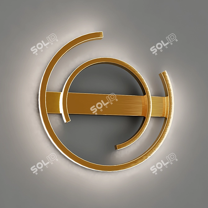 Modern Loft Wall Sconce Black 3D model image 2