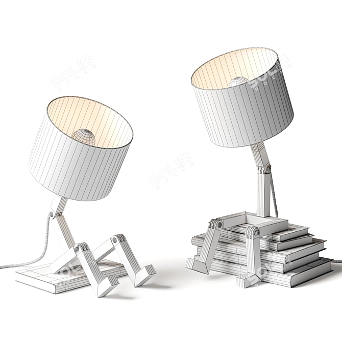 Trisdar Robot Art Table Lamp 3D model image 2