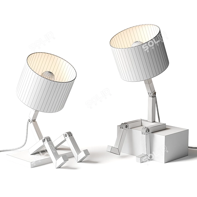 Trisdar Robot Art Table Lamp 3D model image 4