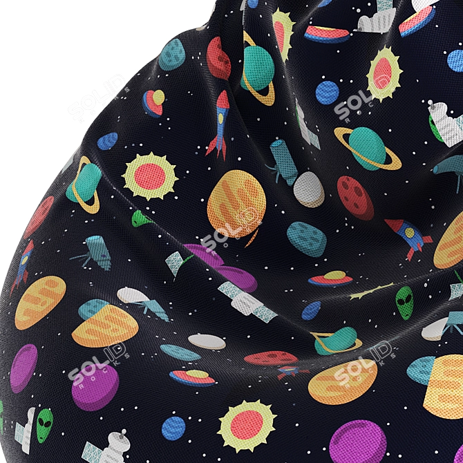 Bean Bag Chair 3 Colors 3D model image 5