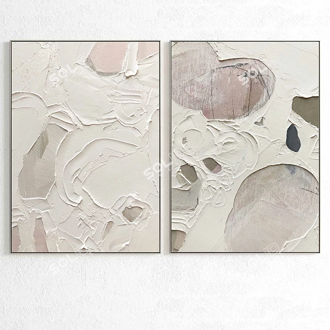 Dual Model Plaster Photo Frame 3D model image 2