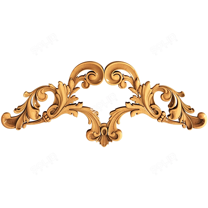 Quad Mesh Ornamental Decor Element 3D model image 2