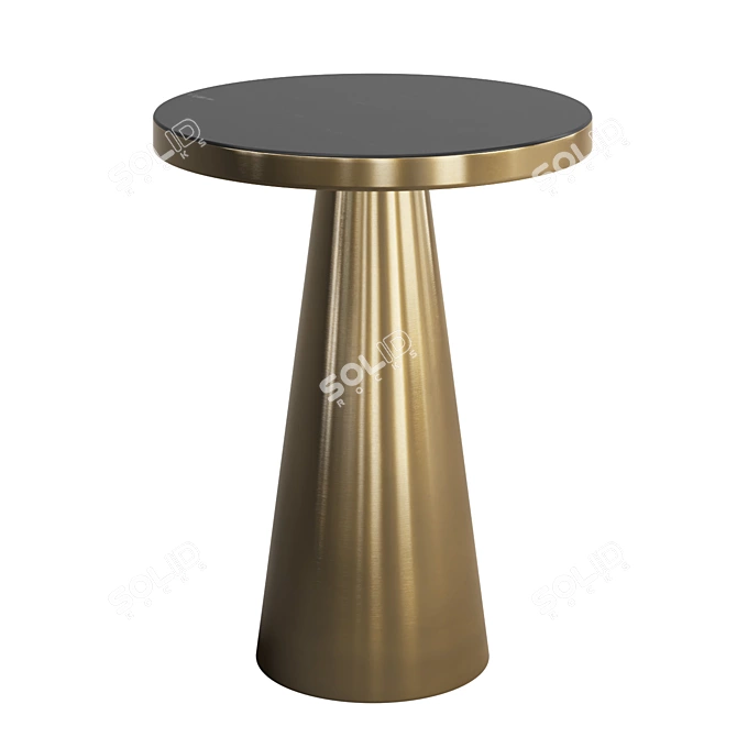 Chic Marble Noelle Side Table 3D model image 1