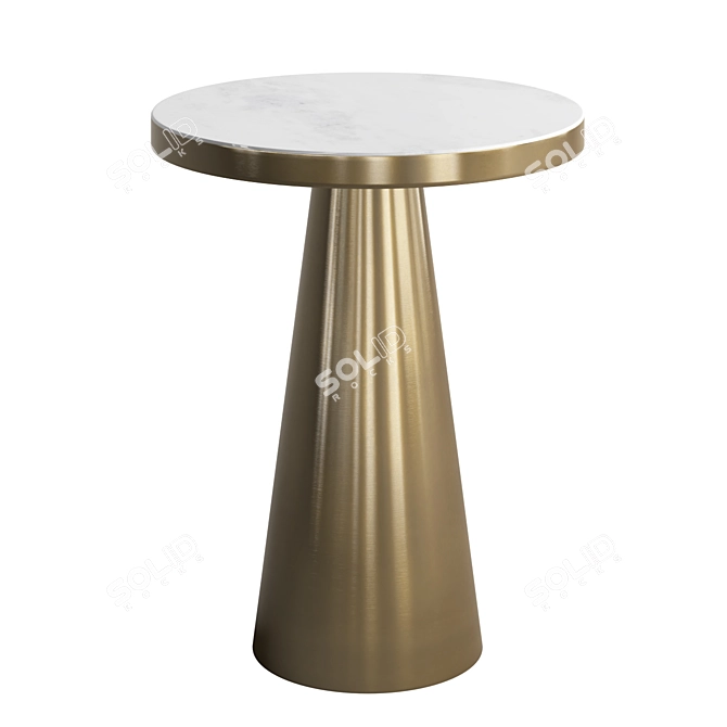 Chic Marble Noelle Side Table 3D model image 2