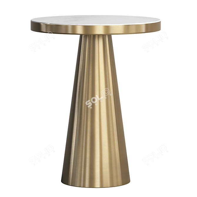 Chic Marble Noelle Side Table 3D model image 4