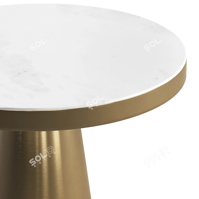 Chic Marble Noelle Side Table 3D model image 5