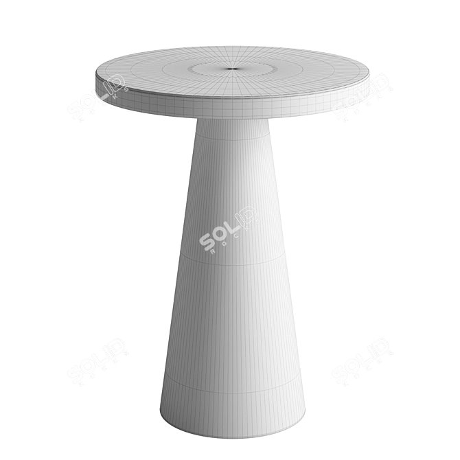 Chic Marble Noelle Side Table 3D model image 7