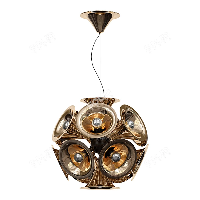 Sleek Botti Pendant Light 3D model image 1