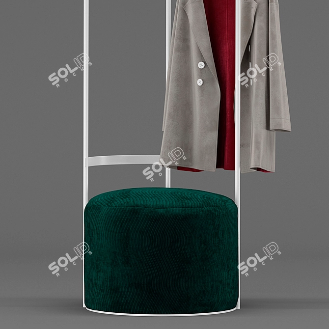 Versatile TILDA Pouffe Floor Hanger 3D model image 2