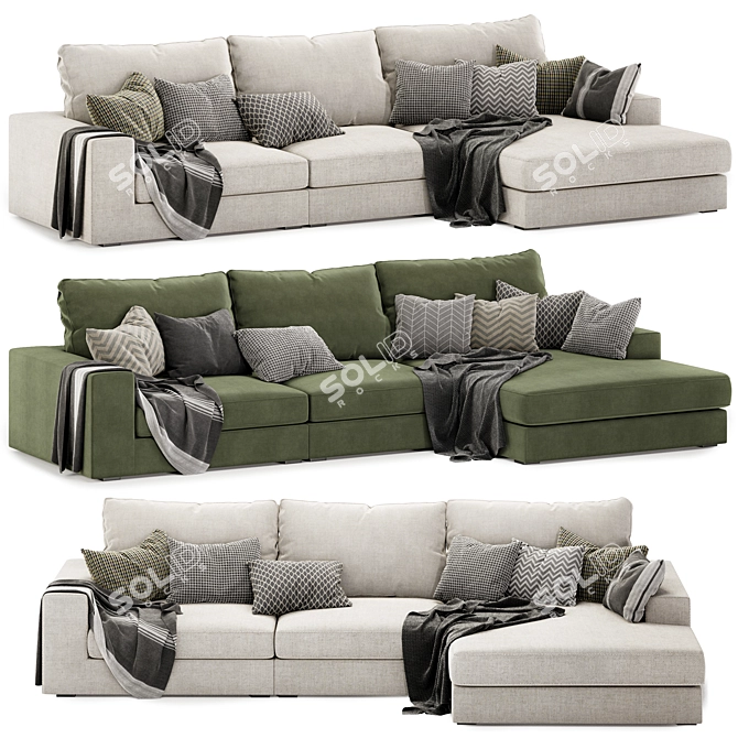 Beta Summit Right Chaise Sofa 3D model image 1