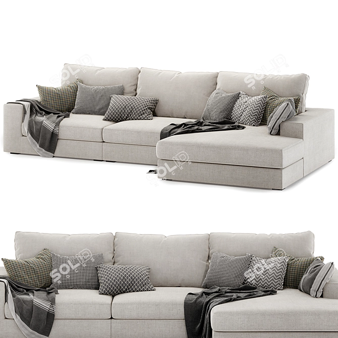 Beta Summit Right Chaise Sofa 3D model image 2