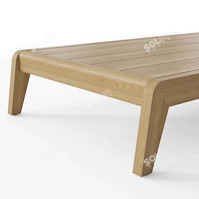RH Avila Teak Coffee Table 3D model image 2