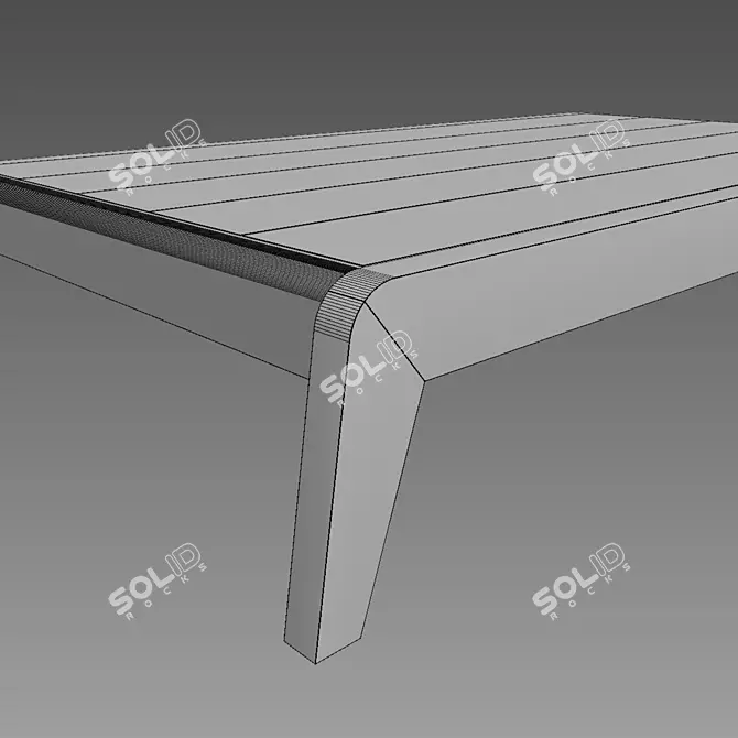 RH Avila Teak Coffee Table 3D model image 3