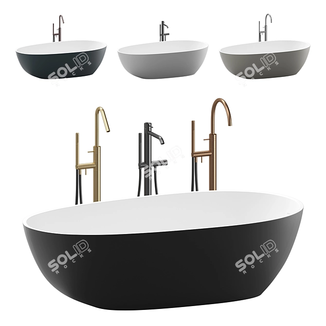 Benedini Associati Bathtub Spoon M 3D model image 1