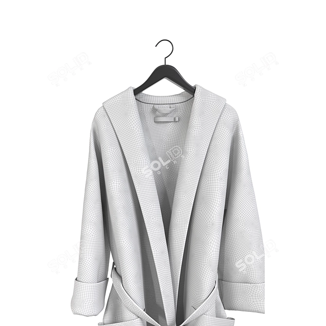 Luxury Bathrobe Slipper Set 3D model image 5