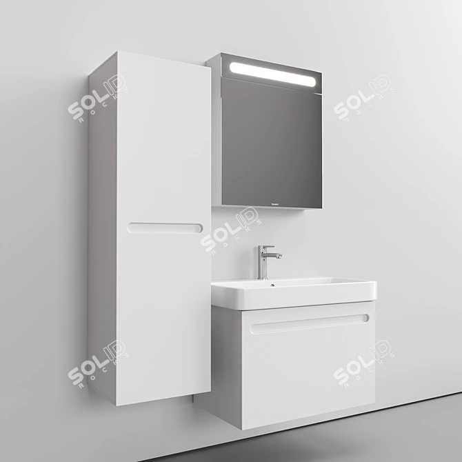 Modern Bathroom Furniture Set Duravit 3D model image 5