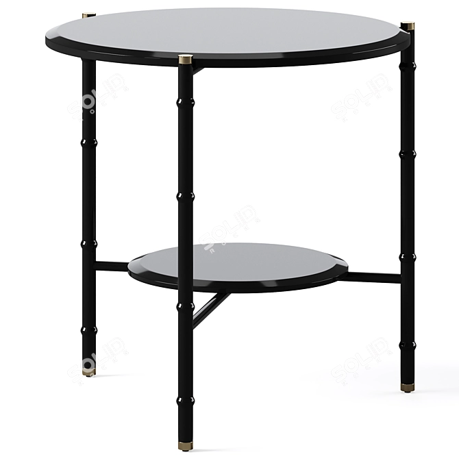 BAMBOO Side Table, Luxe Living 3D model image 3