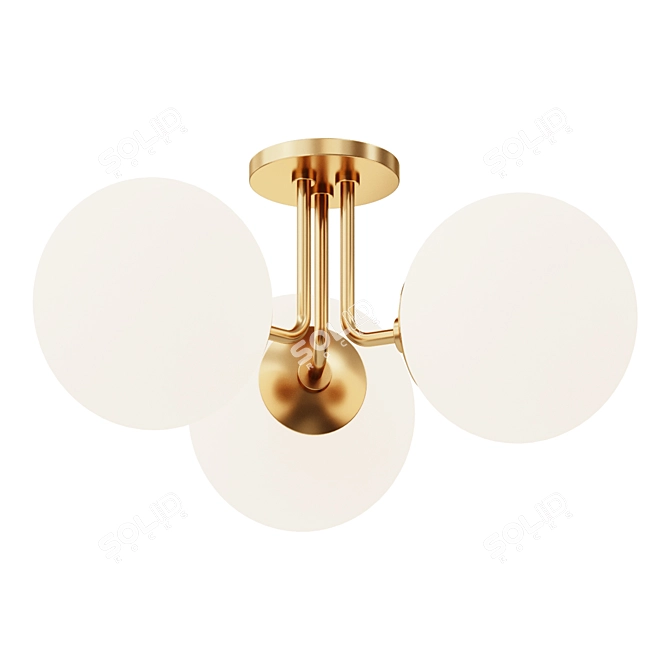 Modern Globe Ceiling Light Fixture 3D model image 1