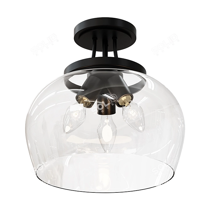 Elegant Ashley Ceiling Light 3D model image 1