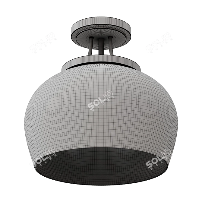 Elegant Ashley Ceiling Light 3D model image 2