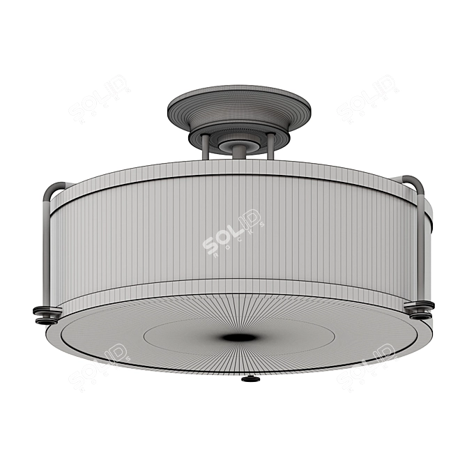 Contemporary Textured Ceiling Light 3D model image 2