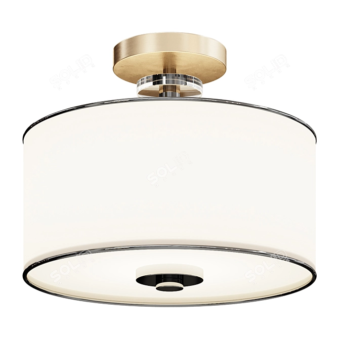 Sleek Modern Ceiling Light Fixture 3D model image 1