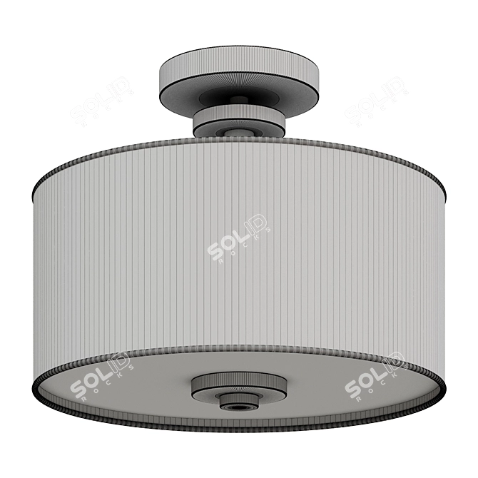 Sleek Modern Ceiling Light Fixture 3D model image 2