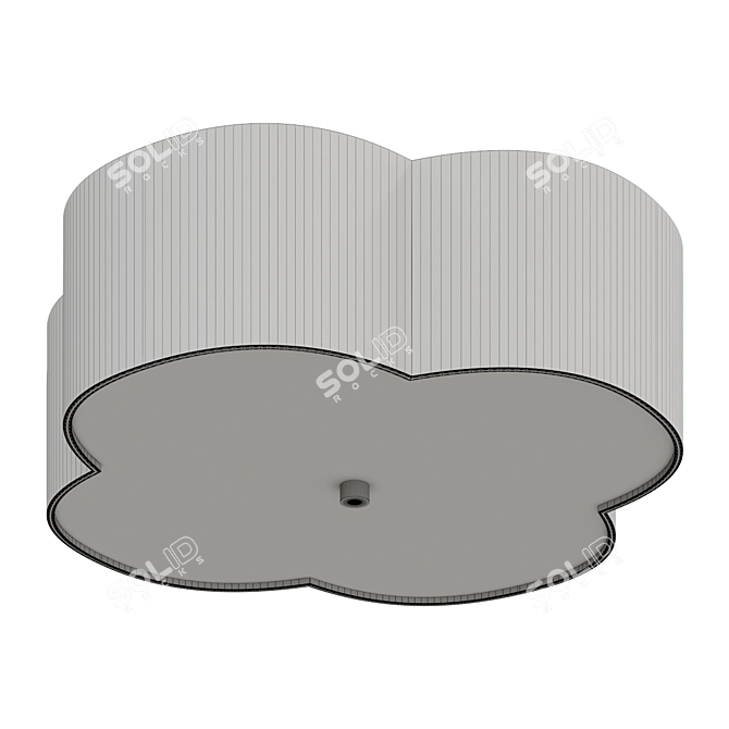 Elegant Scalloped Ceiling Light Fixture 3D model image 2