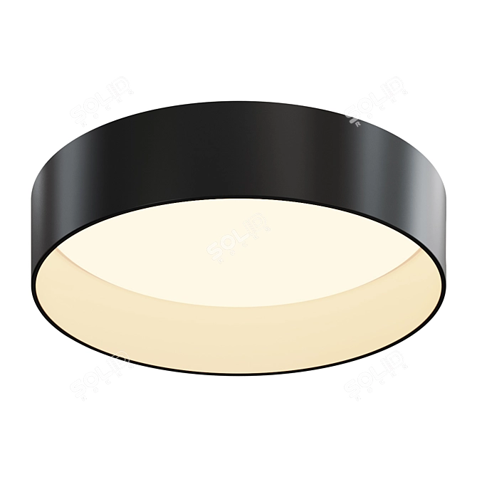  Sleek Ringed LED Ceiling Light 3D model image 1