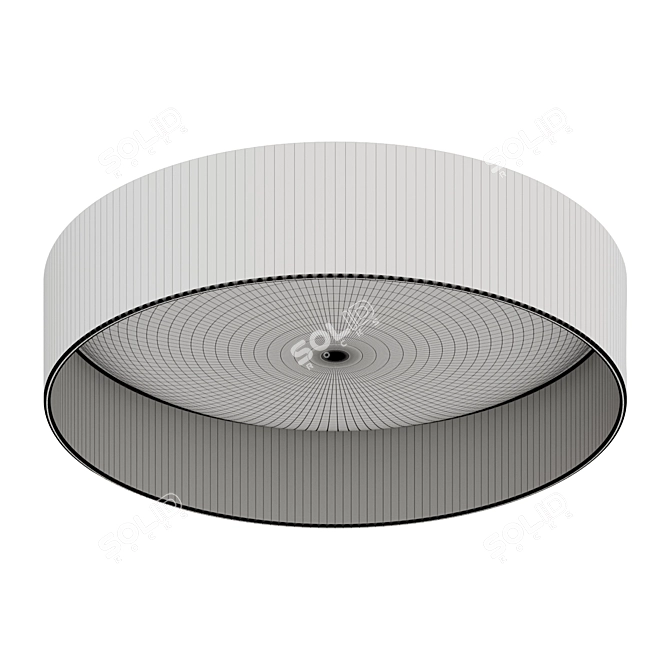  Sleek Ringed LED Ceiling Light 3D model image 2