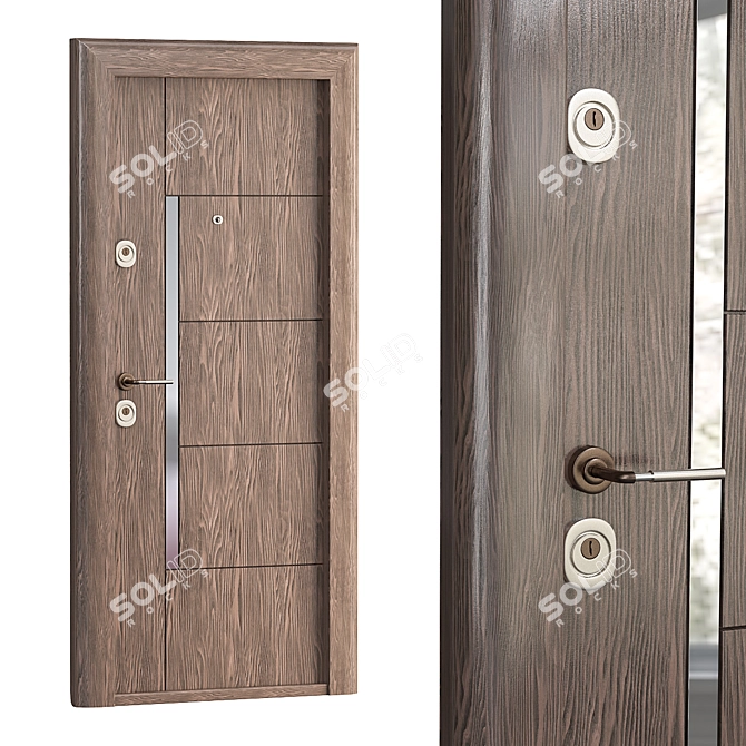 Lux Metal Door TANGANICA 3D model image 1