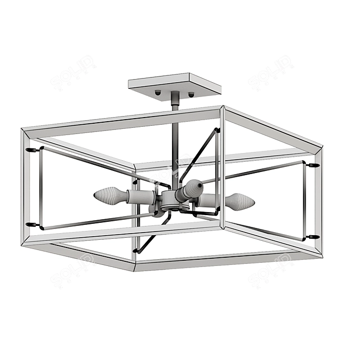 Geometric Bee Ceiling Light  3D model image 2