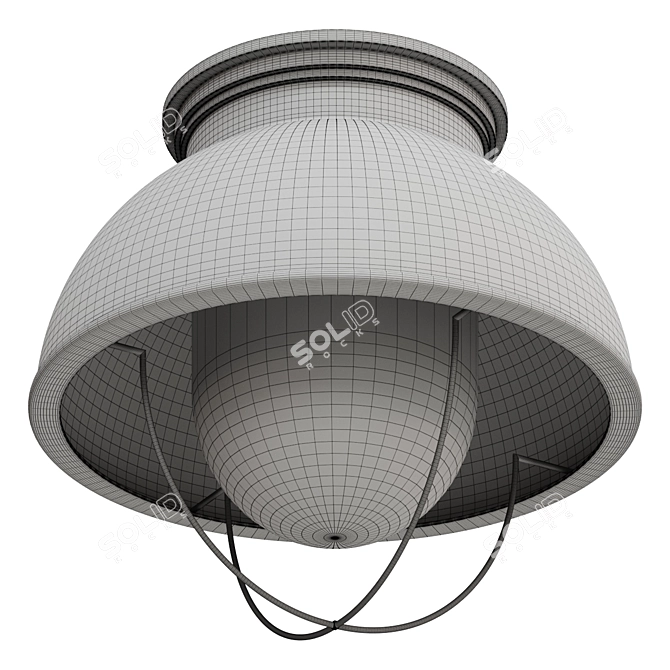 NANTUCKET Black Ceiling Light 3D model image 2