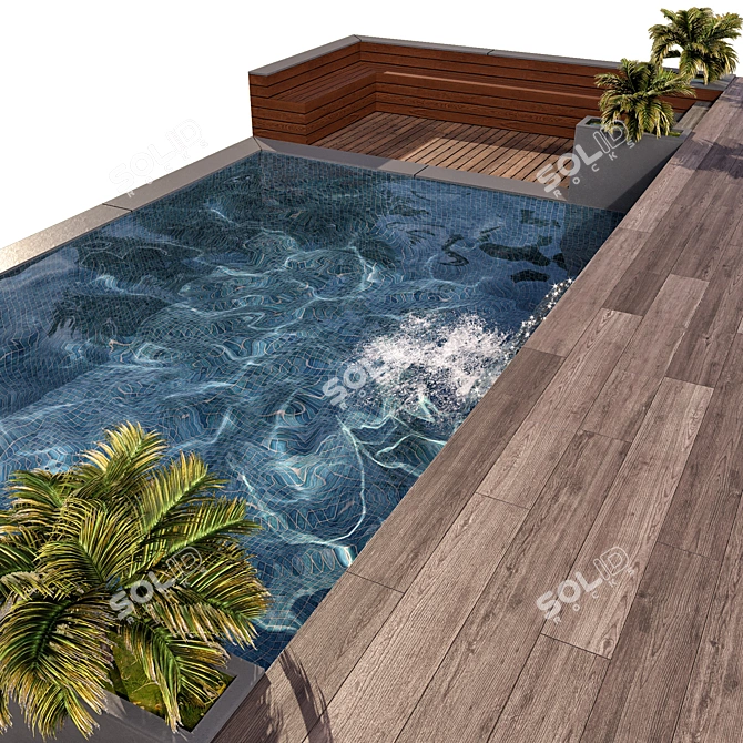 Crystal Clear Pool Model 3D model image 4