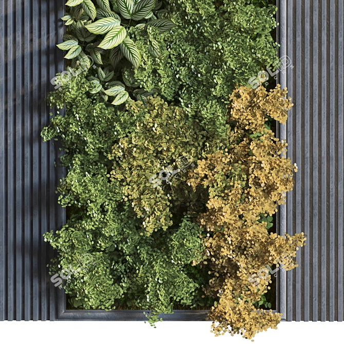 Modern Vertical Plant Set 313 3D model image 4