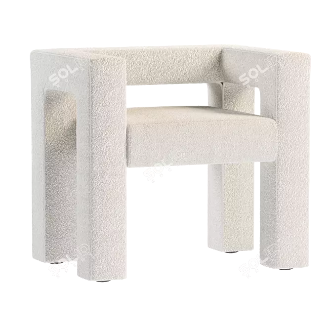 Contemporary Toptun Armchair Model 3D model image 1