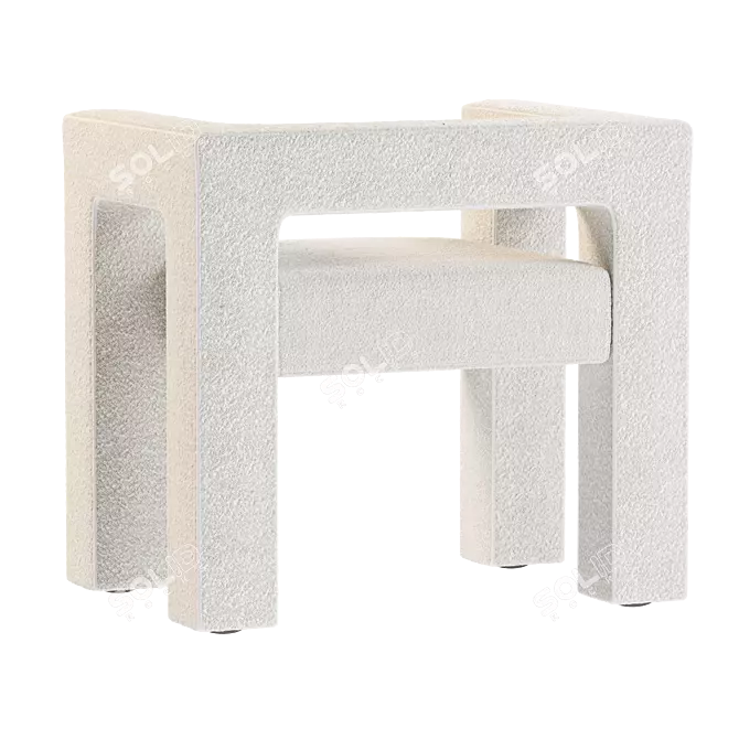 Contemporary Toptun Armchair Model 3D model image 2