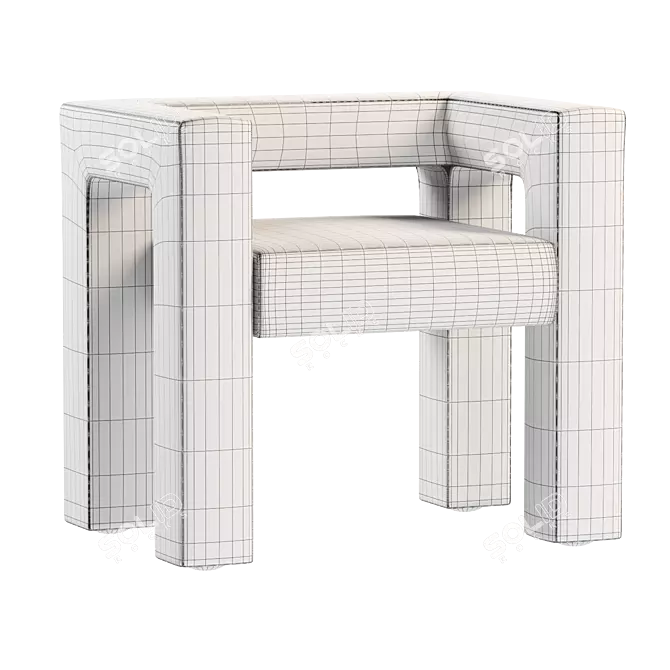 Contemporary Toptun Armchair Model 3D model image 3