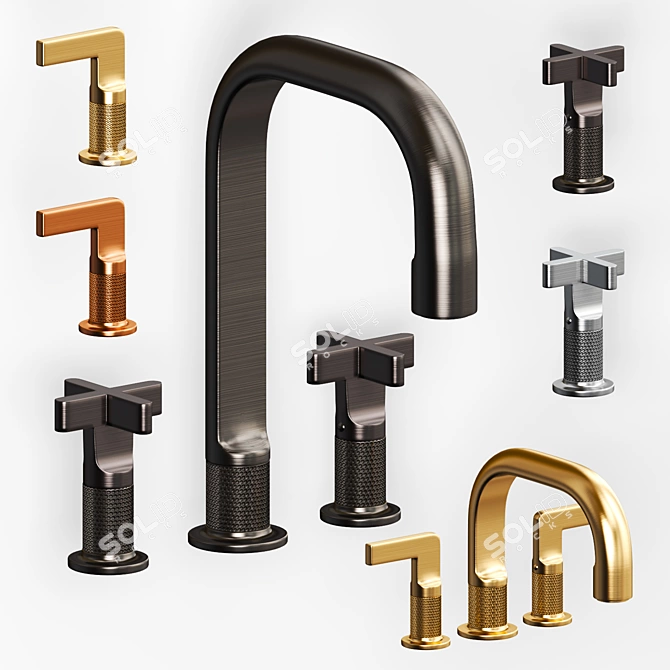 Luxury Gessi Inciso Basin Mixer 3D model image 1