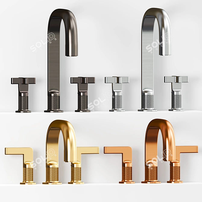 Luxury Gessi Inciso Basin Mixer 3D model image 2