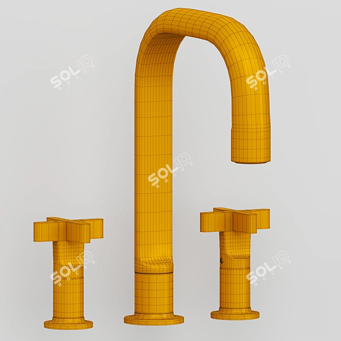 Luxury Gessi Inciso Basin Mixer 3D model image 5