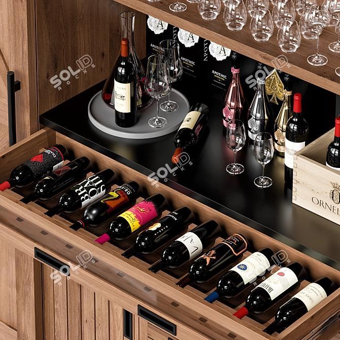 Russian Wine Cellar Display Unit 3D model image 5