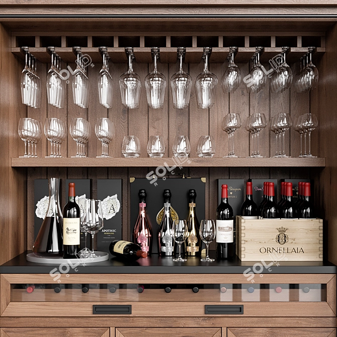 Russian Wine Cellar Display Unit 3D model image 6
