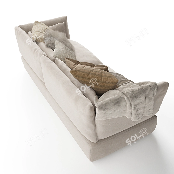 Modern 2 Seater Sofa Swank 3D model image 4