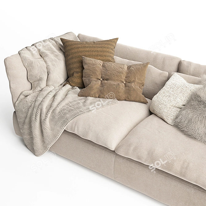 Modern 2 Seater Sofa Swank 3D model image 5