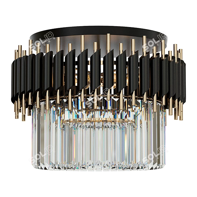 Elite Noir Luxury Pendant Light 3D model image 1