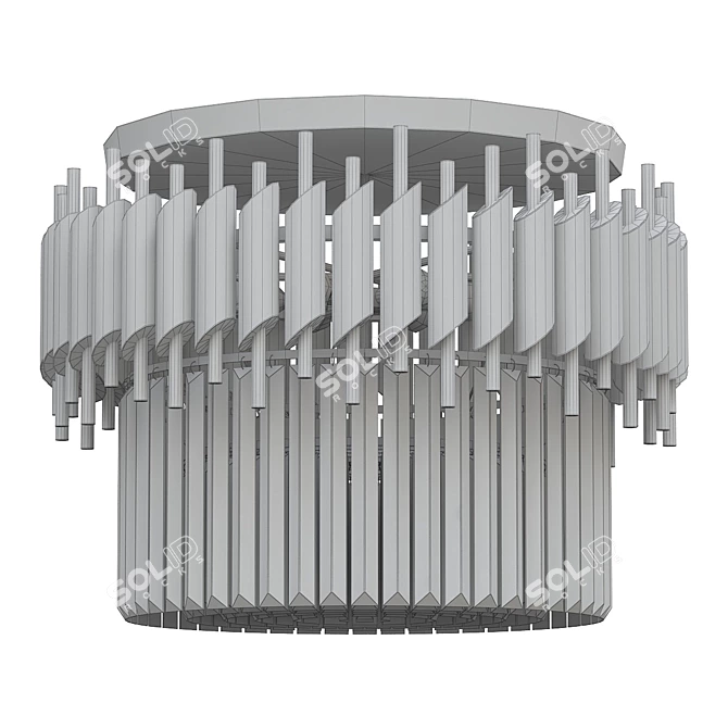 Elite Noir Luxury Pendant Light 3D model image 2