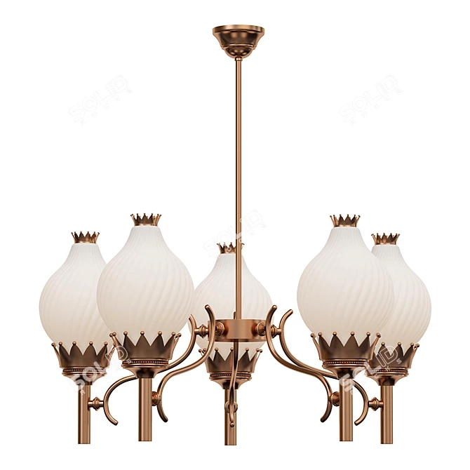 Vintage Italian Chandelier Lelli Arredoluce 3D model image 1
