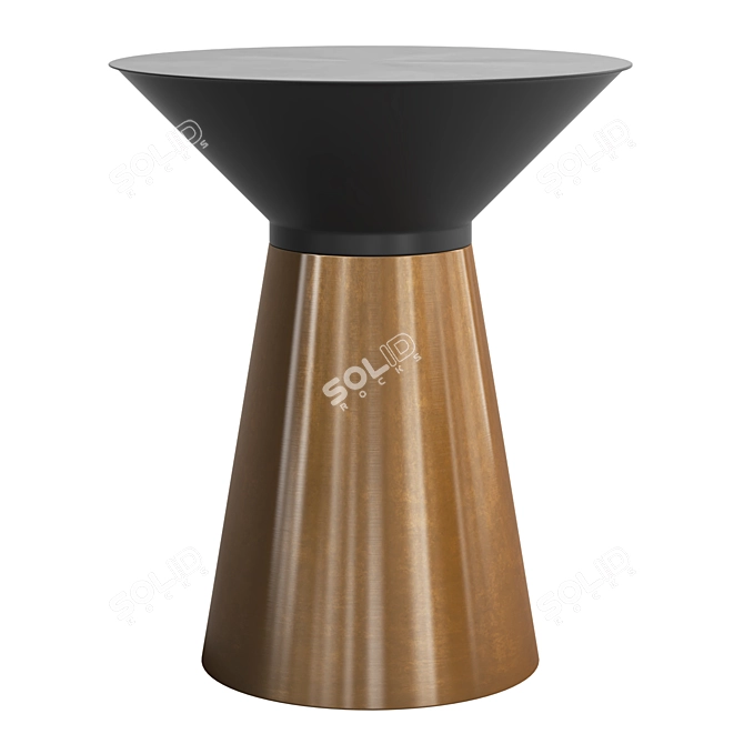 Modern Warner Side Table: Minimalistic Symmetry 3D model image 2