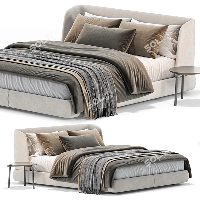 Modern Bed MisuraEmme Virgin 3D model image 1